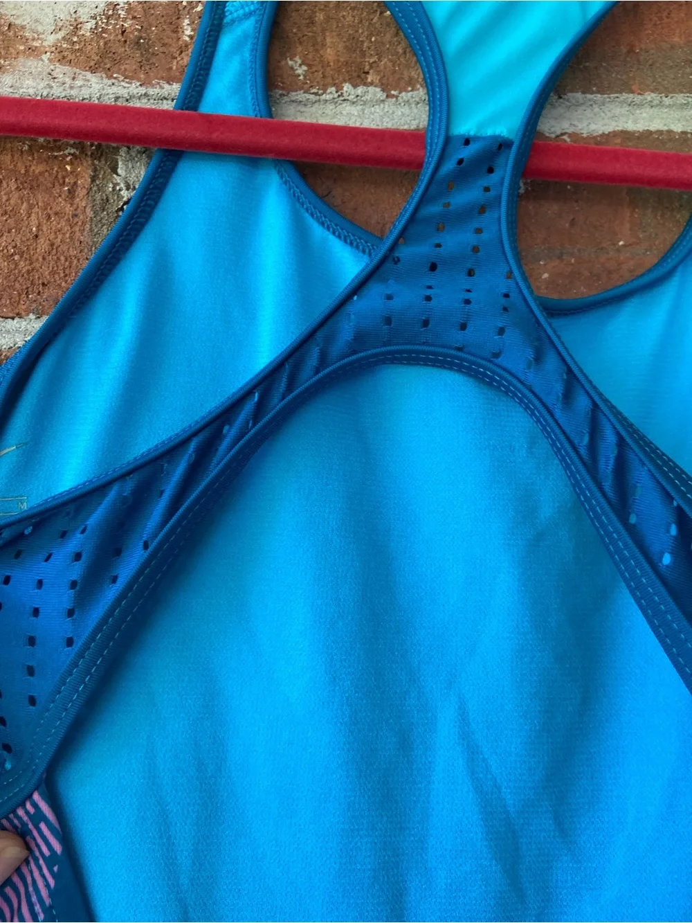 Nike Girl's Mash Up Racerback One-Piece Green Abyss Size M